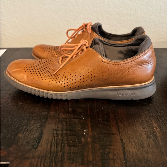 Cole Haan 2.0 Zerogrand Lined Laser Wingtip Oxford British Tan/Java 14W - Picture 13 of 13